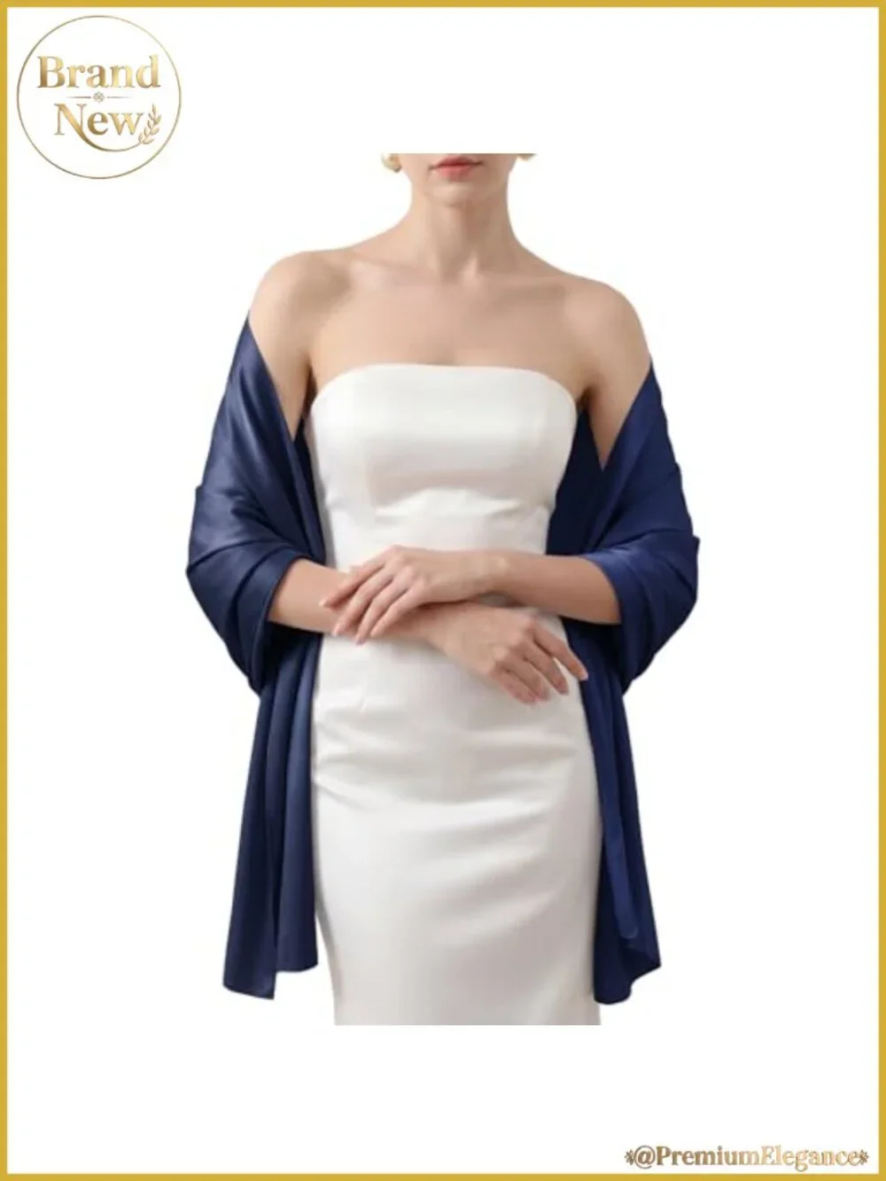 100% Polyester Satin Shawl Evening Wrap Wedding Formal